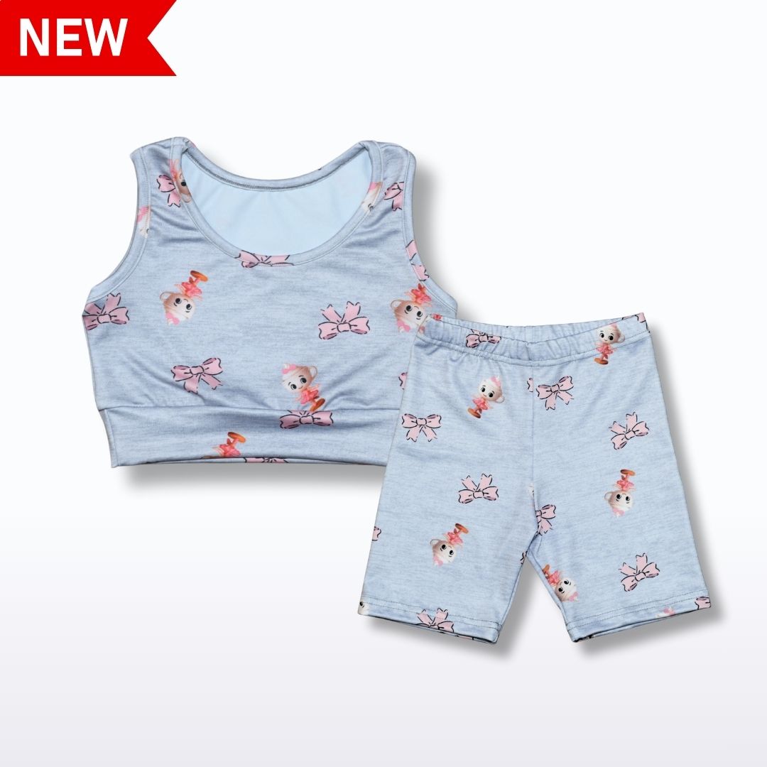 Conjunto Top Y Short Ballerina Capuchina Lycra Premium