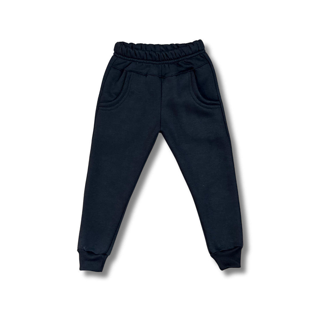 Pantalon Jogging Niño / Niña Algodon Con Puño Liso Frizado
