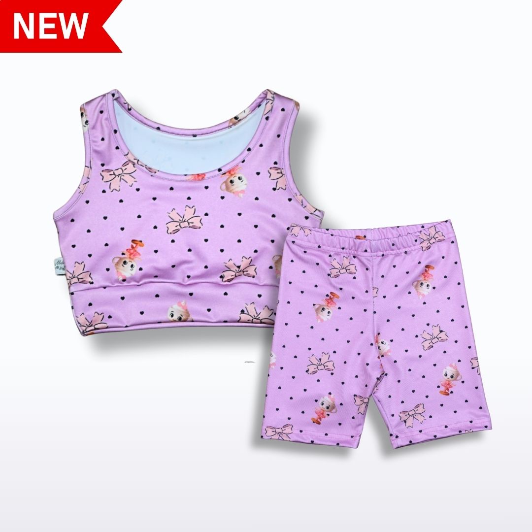 Conjunto Top Y Short Ballerina Capuchina Lycra Premium