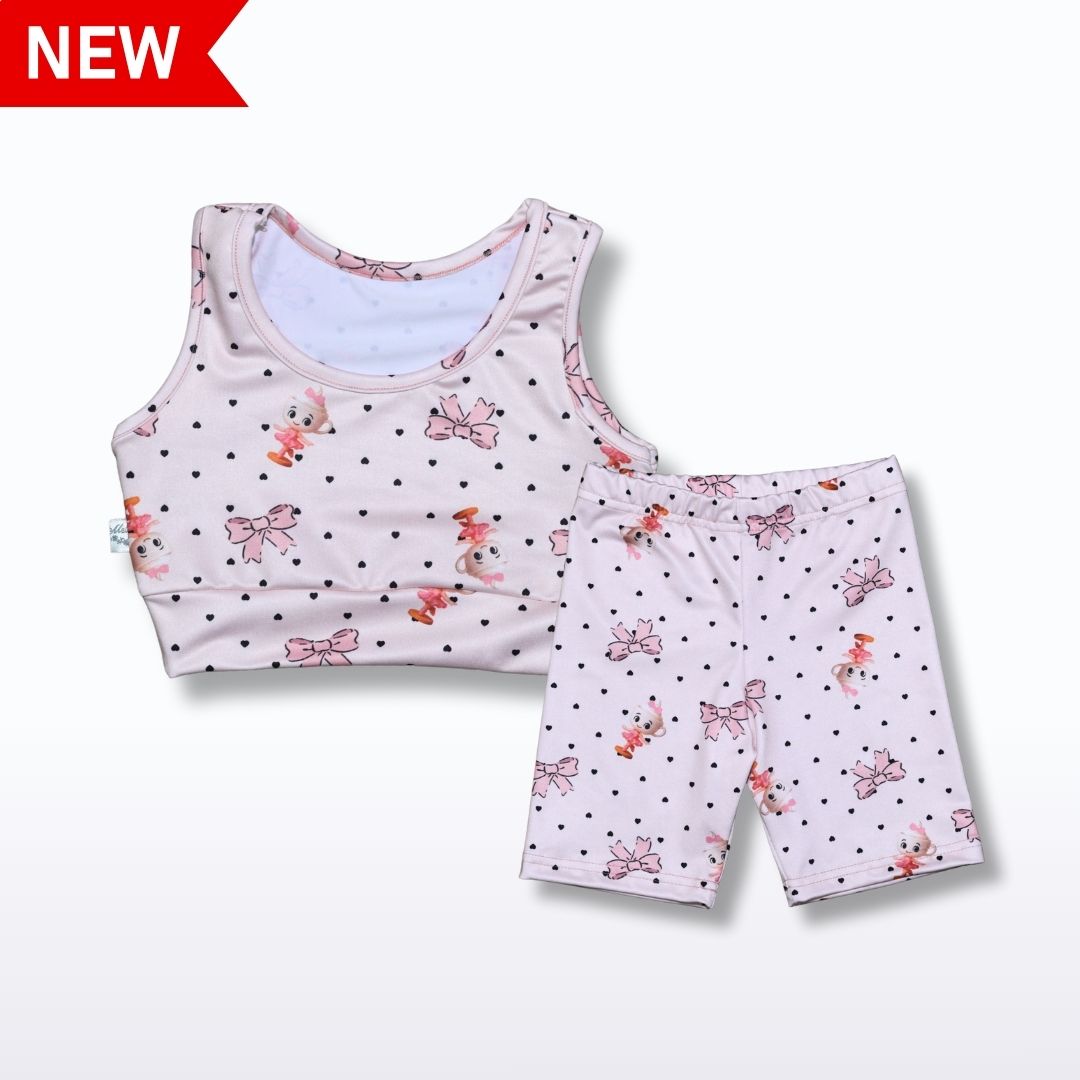Conjunto Top Y Short Ballerina Capuchina Lycra Premium