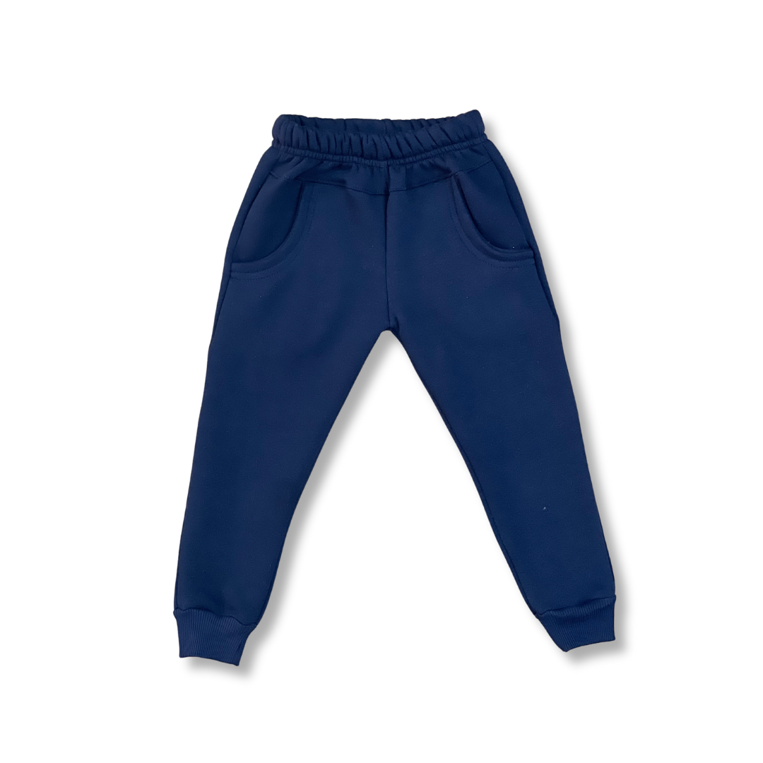 Pantalon Jogging Niño / Niña Algodon Con Puño Liso Frizado
