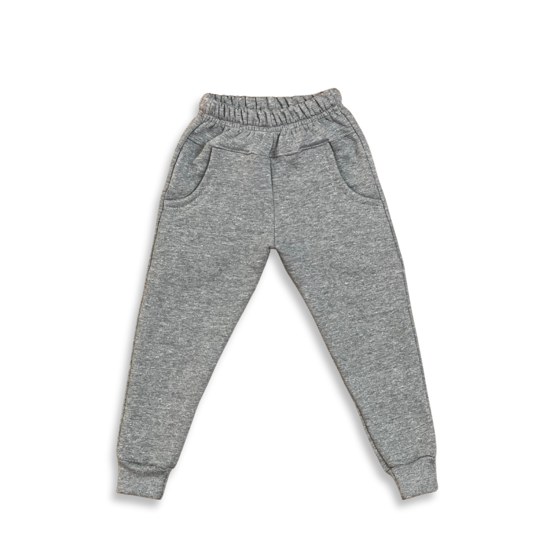 Pantalon Jogging Niño / Niña Algodon Con Puño Liso Frizado