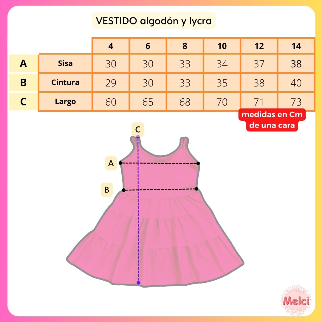 Vestido Algodón/ Lycra ROSA ¡NUEVO!
