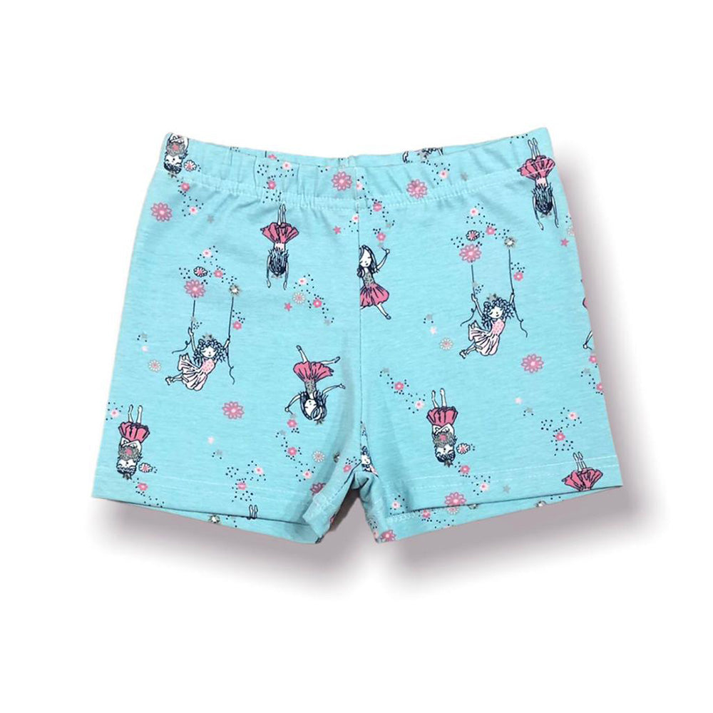 Short de  Algodón con Lycra Estampada de Bailarina