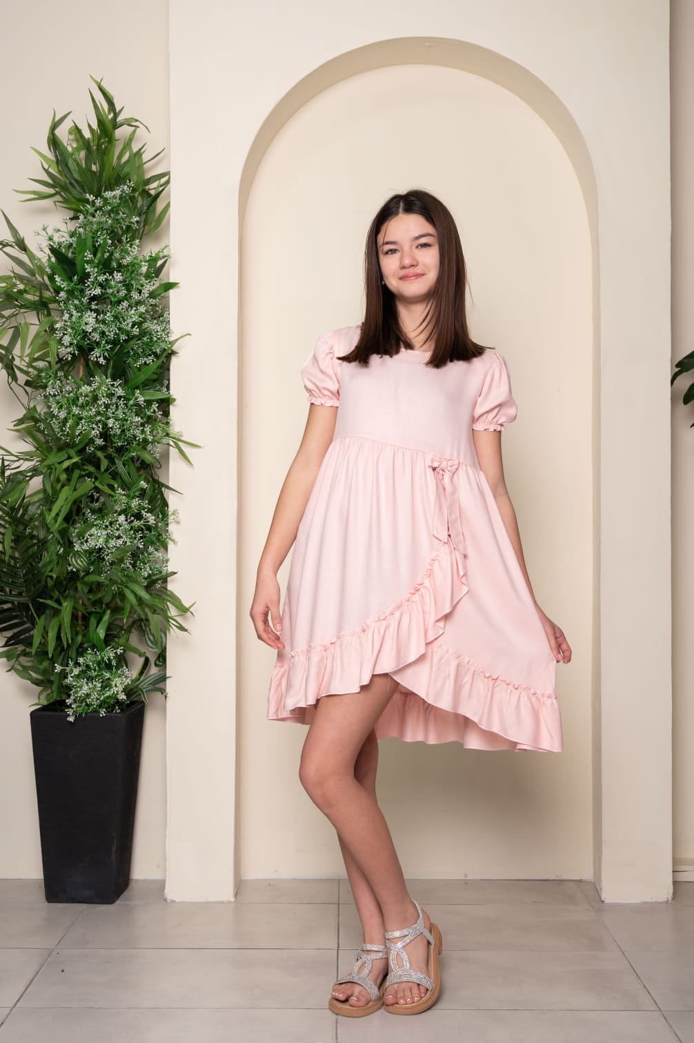 Vestido Lino con volados Nueva temporada