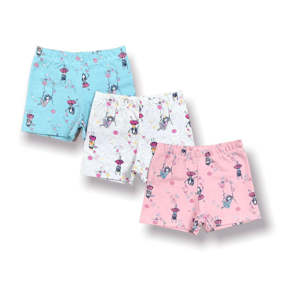 Short de  Algodón con Lycra Estampada de Bailarina